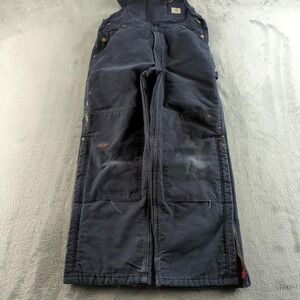 Vintage 90s Carhartt Overalls Bibs Mens 36x28 Black Faded Quilted Lined USA R02